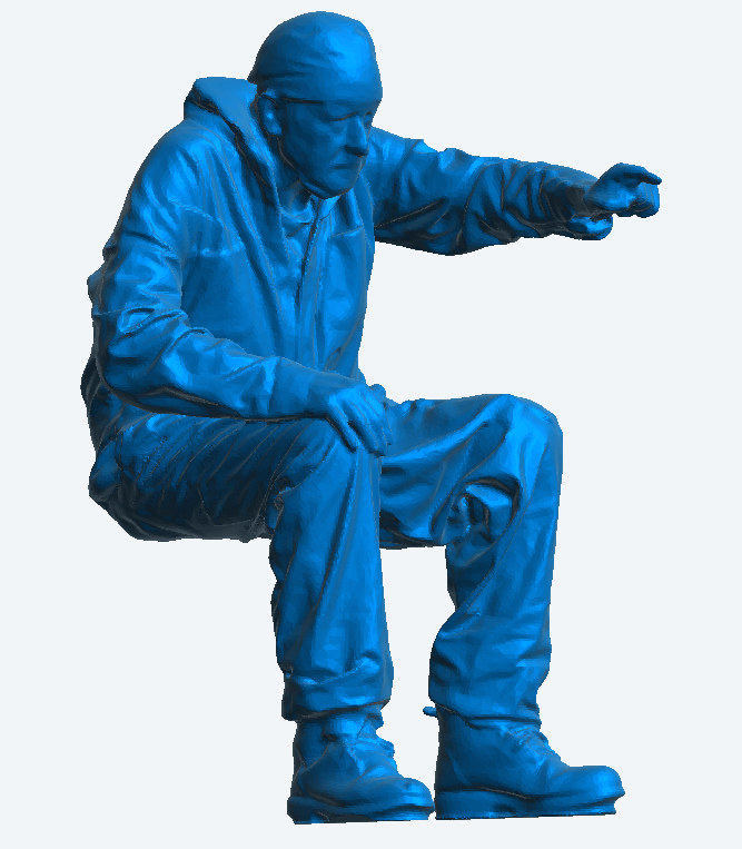 M82 – 1/14 Scale Model Truck Mechanic in Seated Pose Pointing