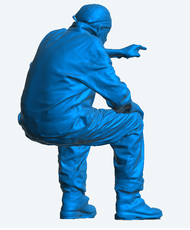 M82 – 1/14 Scale Model Truck Mechanic in Seated Pose Pointing