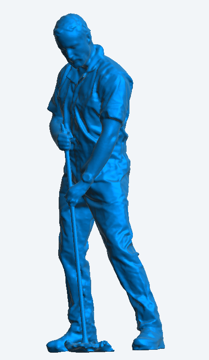 M80  1/18  Scale Model Figure Mopping the Floor