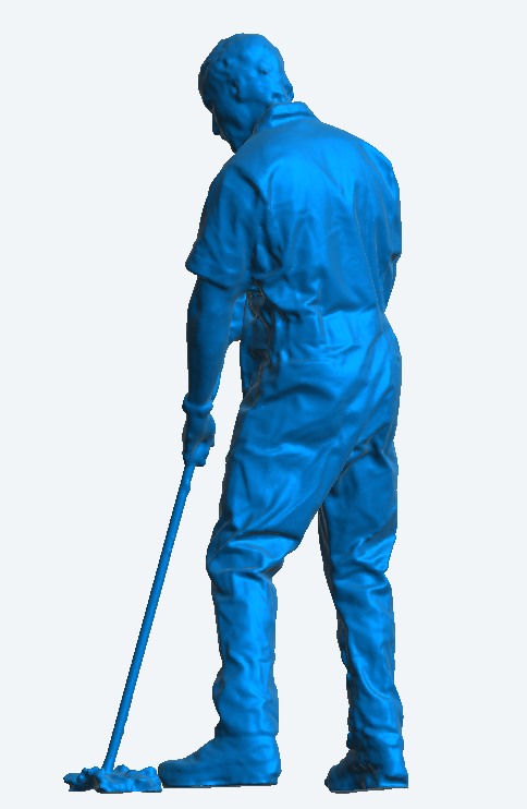 M80  1/18  Scale Model Figure Mopping the Floor