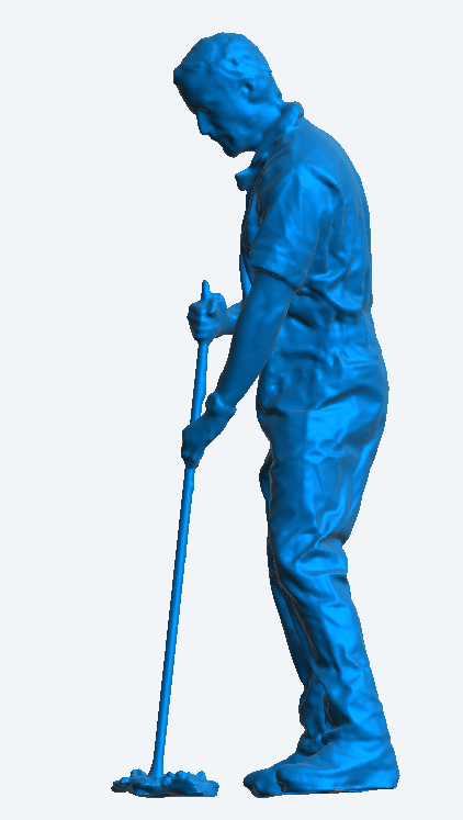 M80  1/18  Scale Model Figure Mopping the Floor