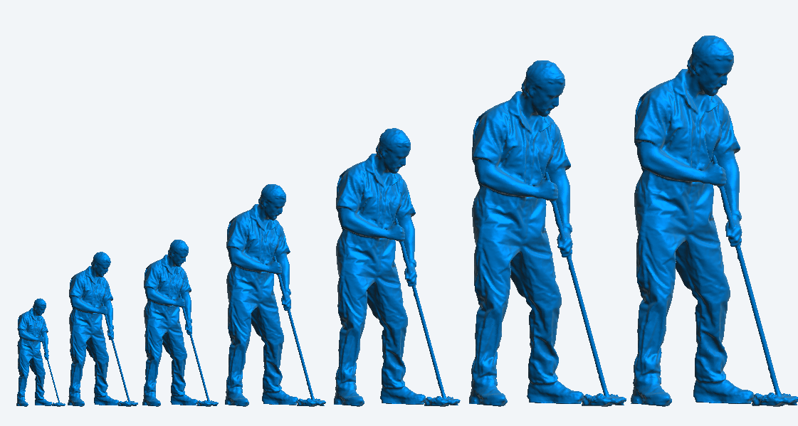 M80 1/18 Scale Model Figure Mopping the Floor