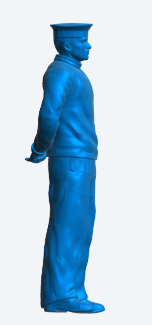 N20 1/24 Multi-Scale Naval Rating Figure – Standing at Ease in Sweater – Unpainted