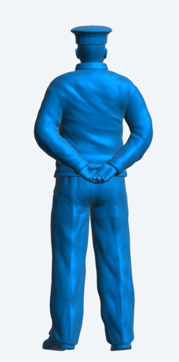 N21 1/48 Multi-Scale Naval Rating Figure – Standing at Ease, Looking Up and to the Right – Unpainted