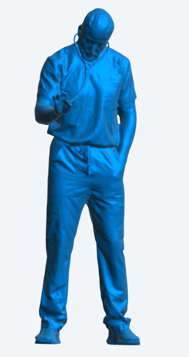 EMS38 Doctor Using Stethoscope – Scrubs & Surgical Cap Unpainted