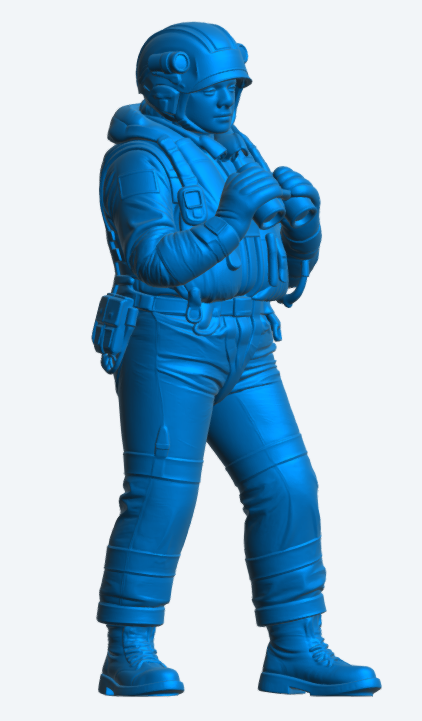 R4 Female RNLI Lifeboat Crew Figure – Relaxed Watch | Unpainted Multiscale Model