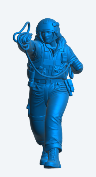 R7 Female RNLI Lifeboat Crew Figure – Throw Line Rescue | Unpainted Multiscale Model