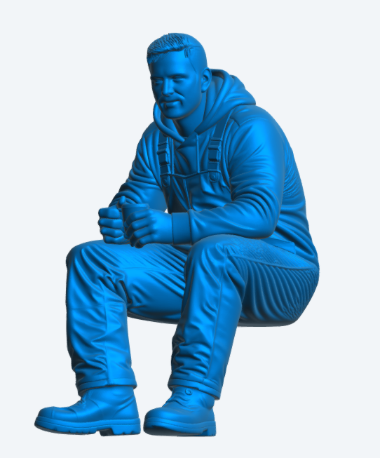 TG111 Seated Deck Crewman Taking a Break – Holding Mug UNPAINTED