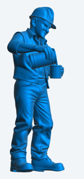 M98 Model Figure Construction Worker – Tea Break Unpainted