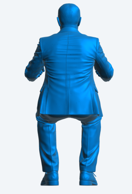 C6 Older Male Chauffeur Driver Figure – Bald, Suited Unpainted