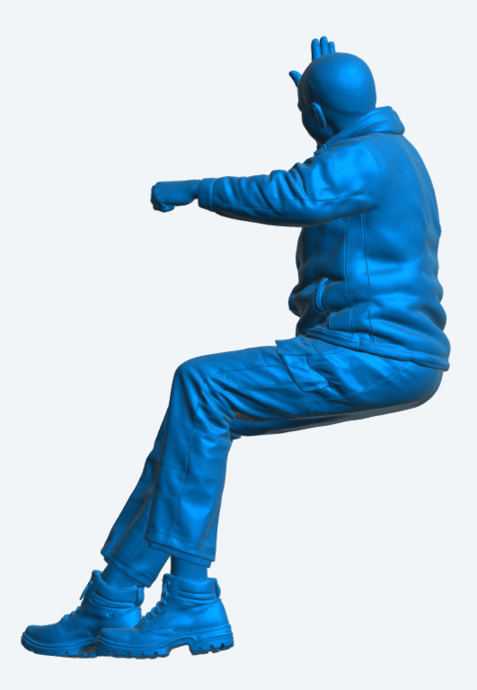 C28B Fahrerfigur LKW – Winkende Pose, Rechtslenker-Version, Unlackiert
