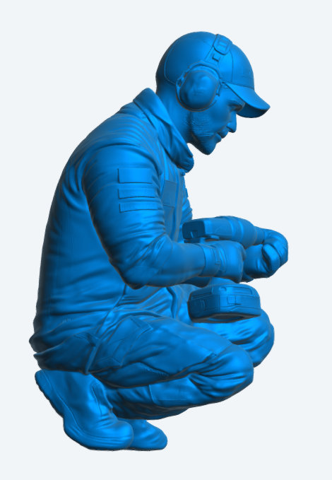 C56 Modern WRC Mechanic – Wheel Gun & Headset, Unpainted