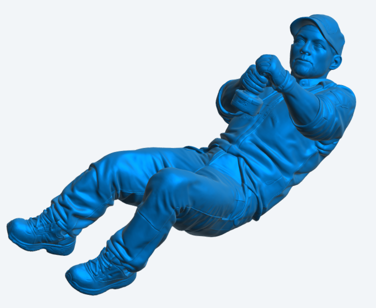 C57 Modern WRC Mechanic – Under-Car Service Pose, Unpainted