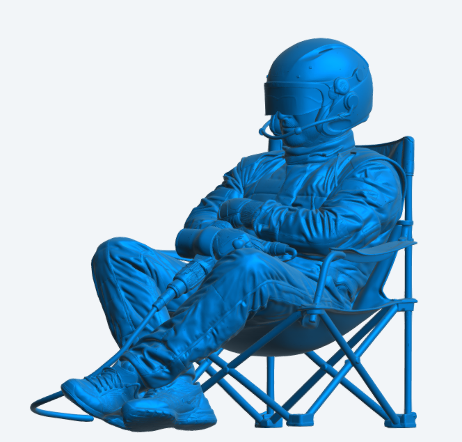 C64 Seated WEC / WRC / GT Mechanic – Folding Chair Pose, Unpainted