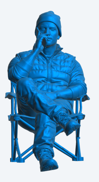 C66 Seated Spectator / Mechanic – On the Phone, Unpainted