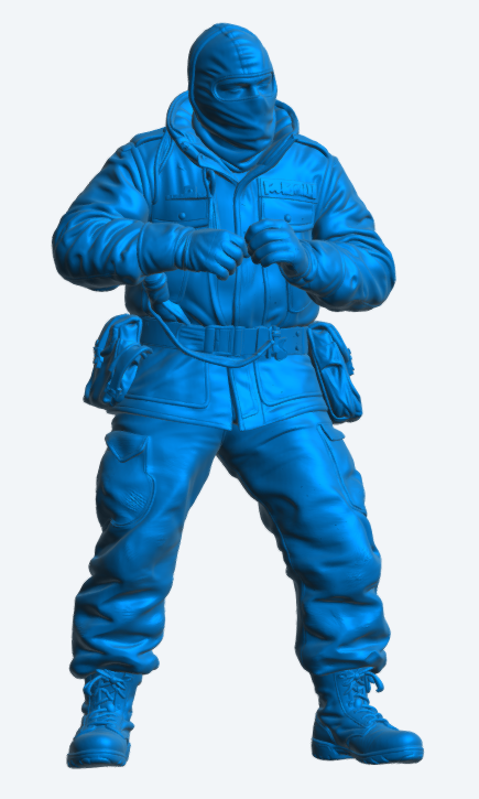 N70 Scale Model Figure – Royal Navy Crewman in Anti-Flash Gear Falklands War Era, Unpainted