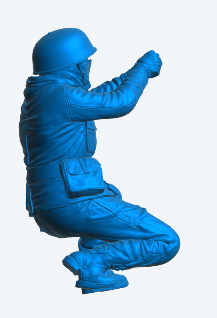 N71 Scale Model Figure – Royal Navy Crewman with Helmet & Anti-Flash Gear Falklands War, Unpainted