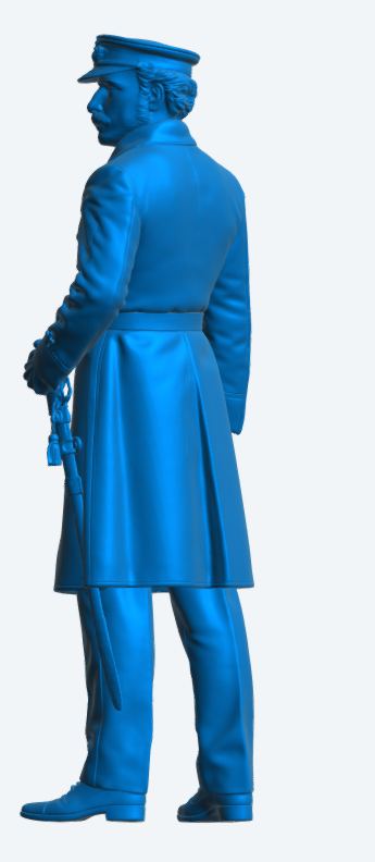 N81 Late Victorian Royal Navy Officer – Standing Command Pose – Unpainted Scale Model Figure