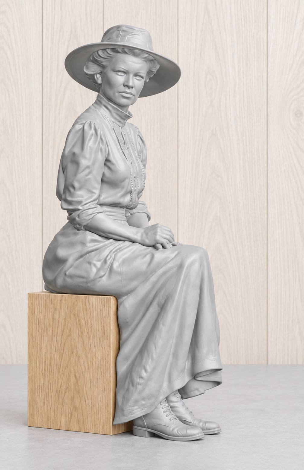 TG138 Rose Seated on Bench – African Queen Inspired Unpainted Scale Model Boat Figure