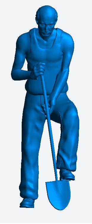 M50 1/43 multi Scale Man digging with One Foot on the Spade