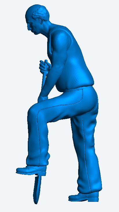 M50 1/43 multi Scale Man digging with One Foot on the Spade