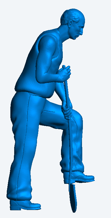 M50 1/43 multi Scale Man digging with One Foot on the Spade