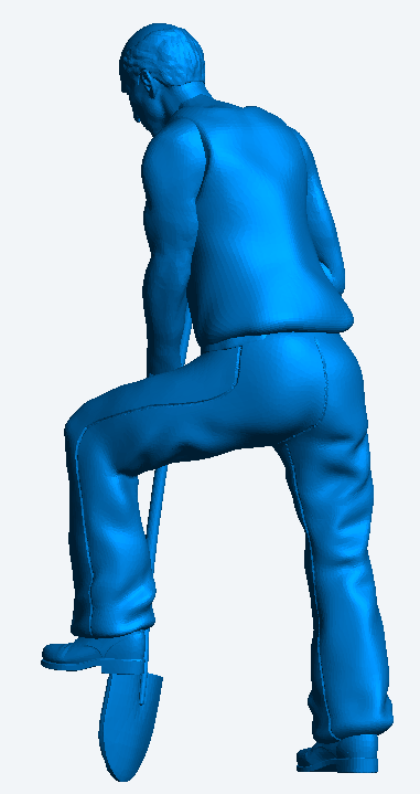 M50 1/43 multi Scale Man digging with One Foot on the Spade