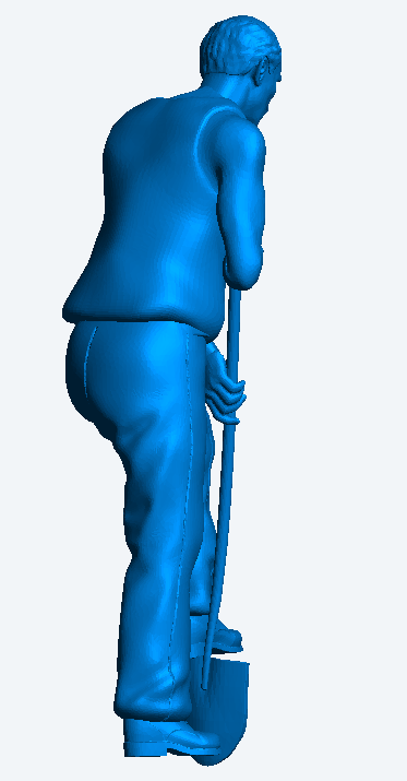 M50 1/43 multi Scale Man digging with One Foot on the Spade