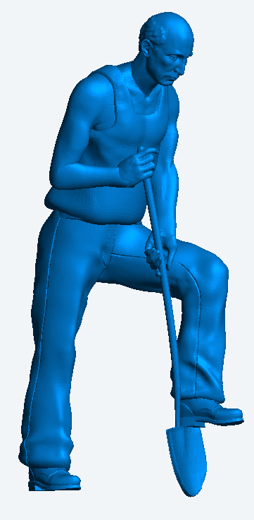 M50 1/43 multi Scale Man digging with One Foot on the Spade