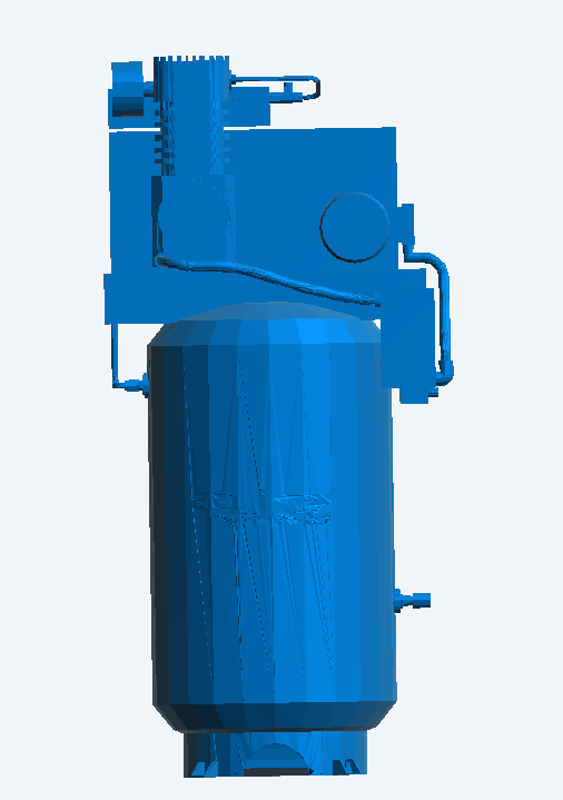 T43 Large Vertical Floor-Mounted Compressor with Air Tank – Scale Model Equipment