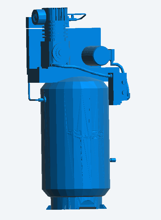 T43 Large Vertical Floor-Mounted Compressor with Air Tank – Scale Model Equipment