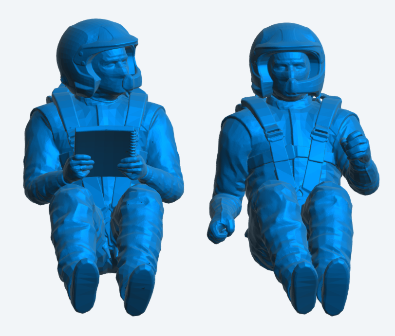 C55 Modern Rally Driver – Seated Driving Pose, Unpainted