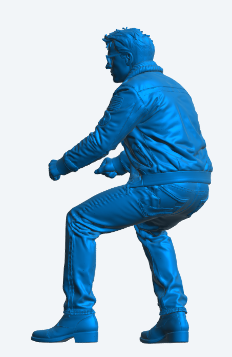 B53 – Top Gun Maverick Seated – Kawasaki GPZ900R / H2R Motorcycle Figure