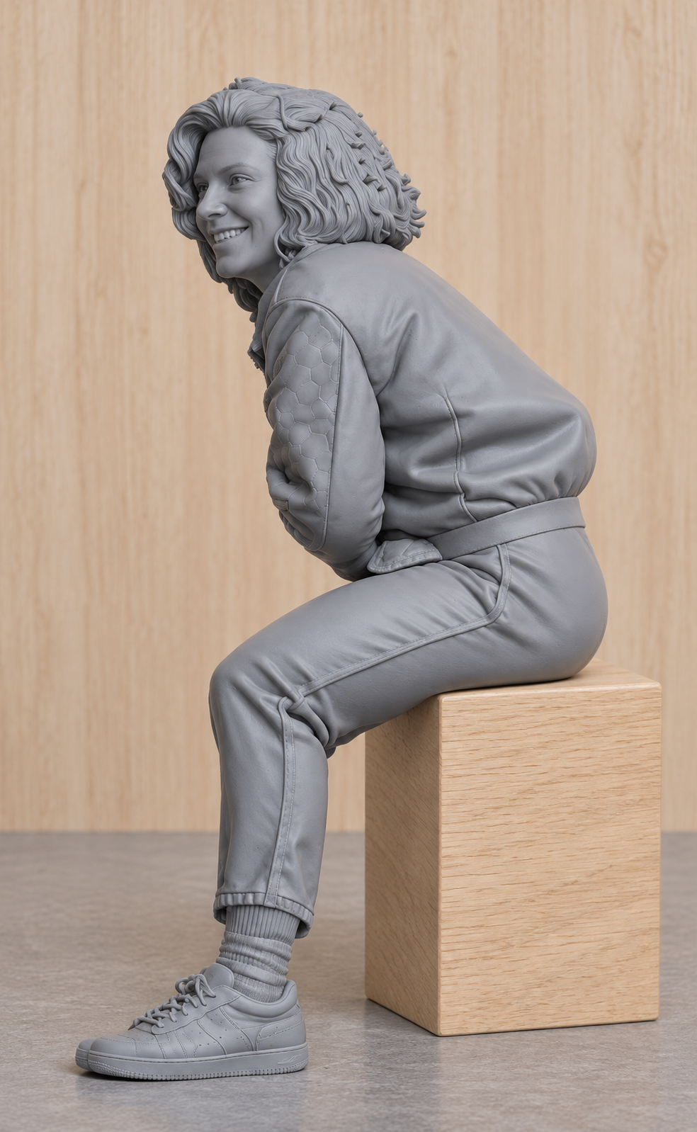 N52 – Top Gun Charlie Blackwood – Seated Motorcycle Figure Unpainted Multi-Scale Model Figure