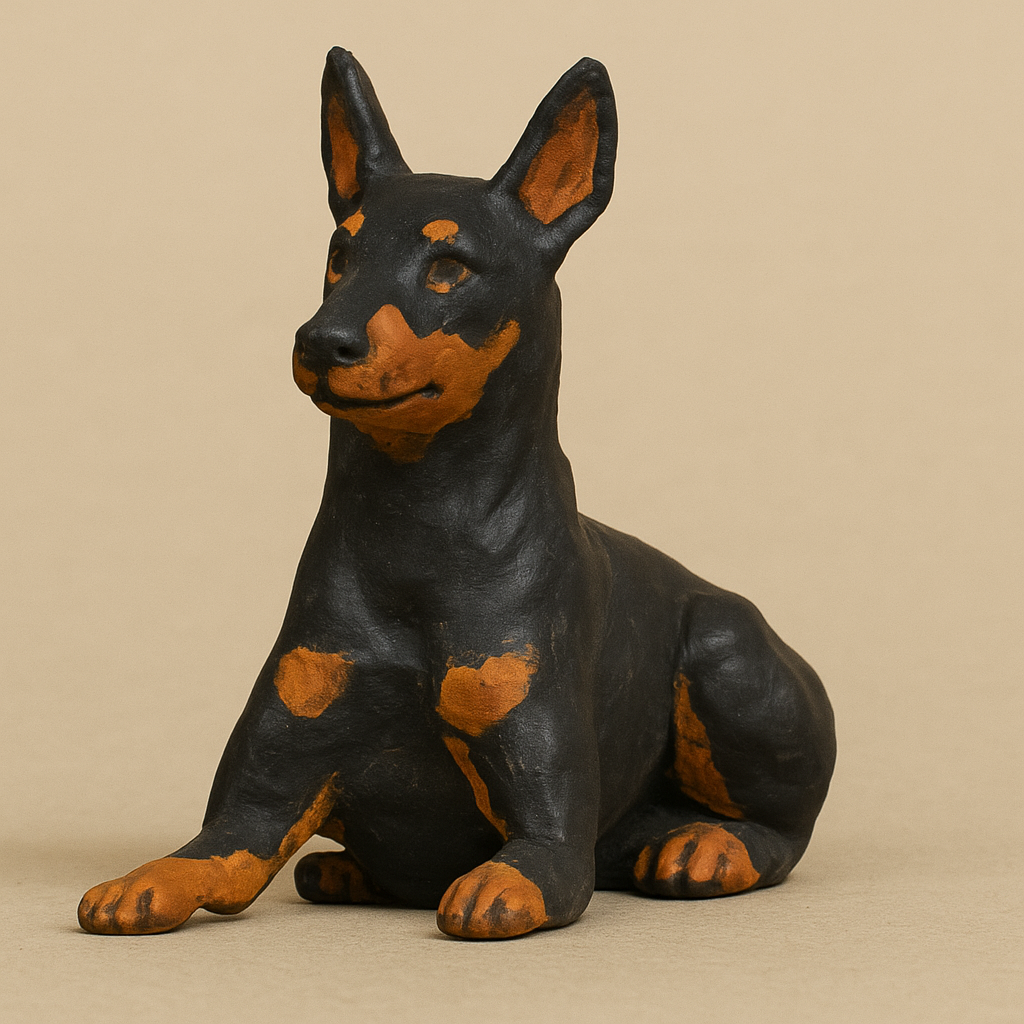 1/76 Model Doberman – Lying Down, Alert A19