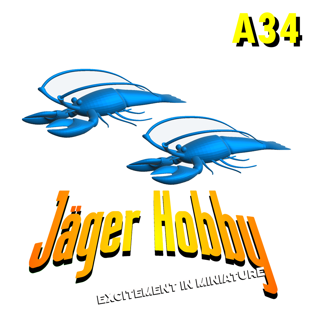 A34 โ Super Detailed Lobster Models for RC Boats & Dioramas