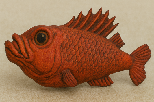 Model Acfish, a detailed scale model of a freshly caught fish