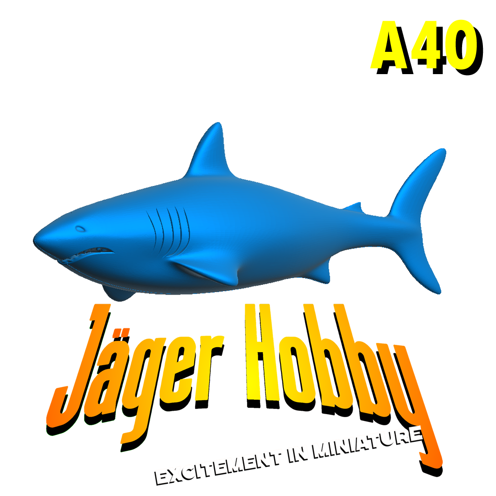 Shark Miniature Model for Marine, Fishing, A40