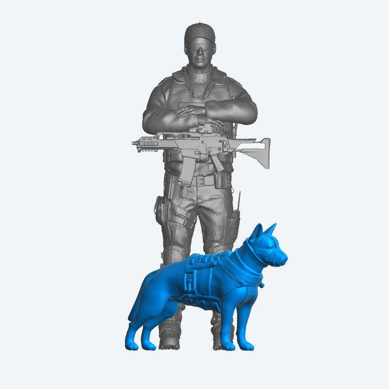 Scale Armoured Dog for Tactical, Military, or Sci-Fi A44 –