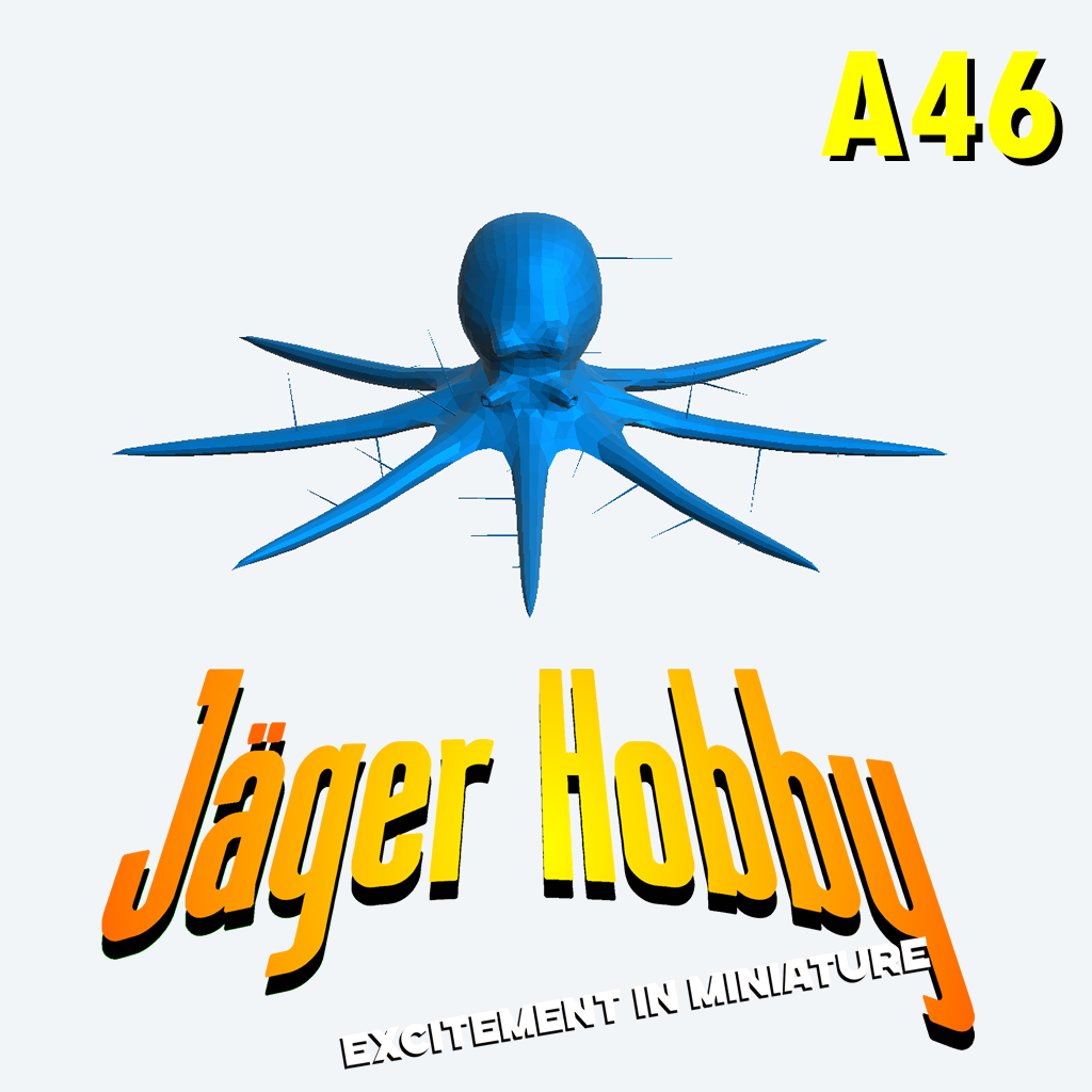 Model Scale Octopus with Tentacles Spread Wide a46