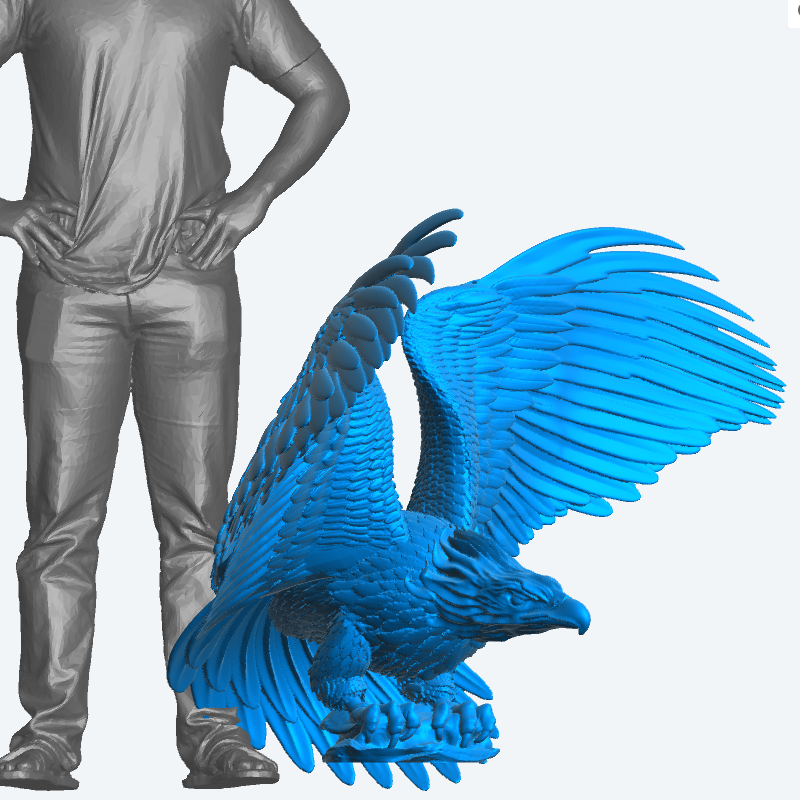 Scale Model Majestic Eagle with Wings Spread Wide A54