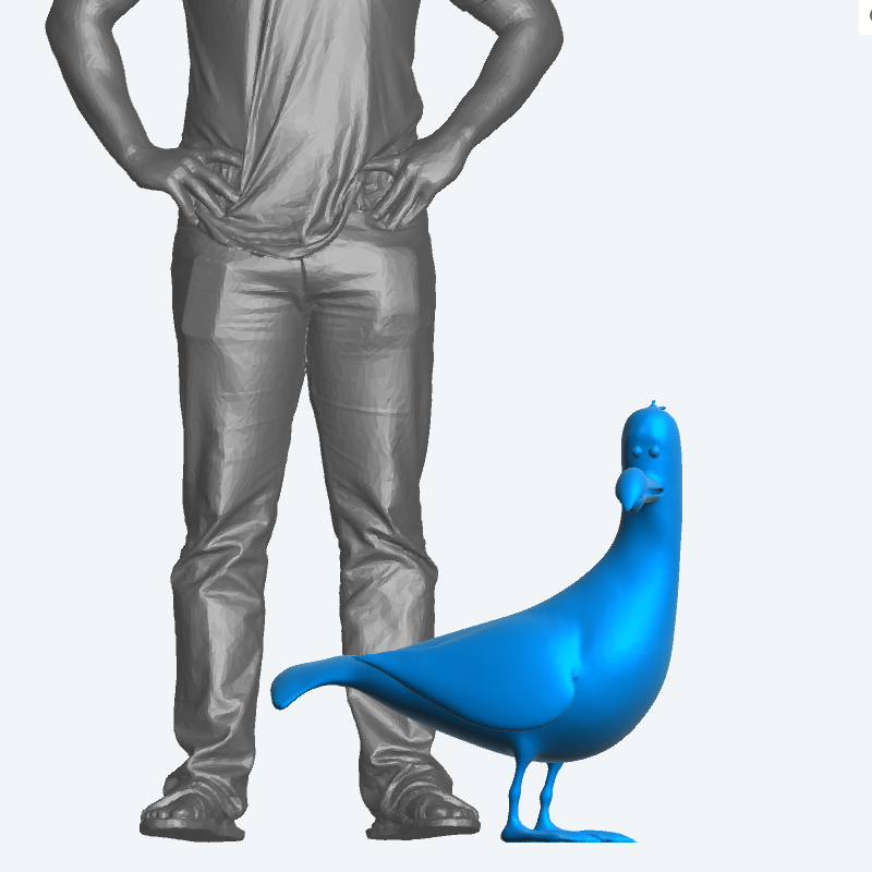 Quirky Cartoon Seagull – Scale Model Figure for Ships A57