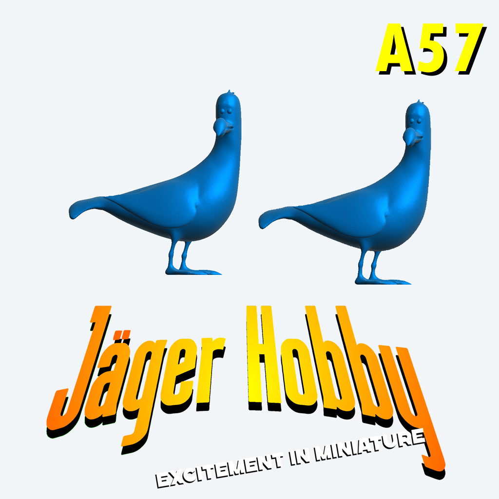 Quirky Cartoon Seagull – Scale Model Figure for Ships A57