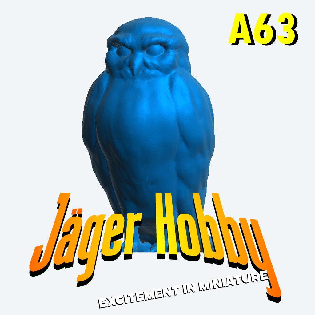 A63 – Owl Standing for Forest, Nighttime, and Wildlife Dioramas