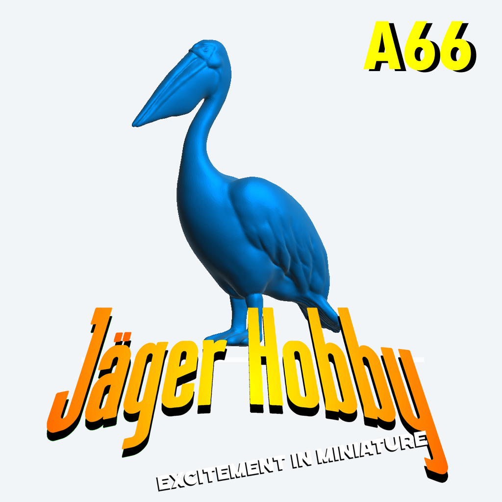 A66 – Pelican Standing for Coastal, Dockside, and Nature Dioramas