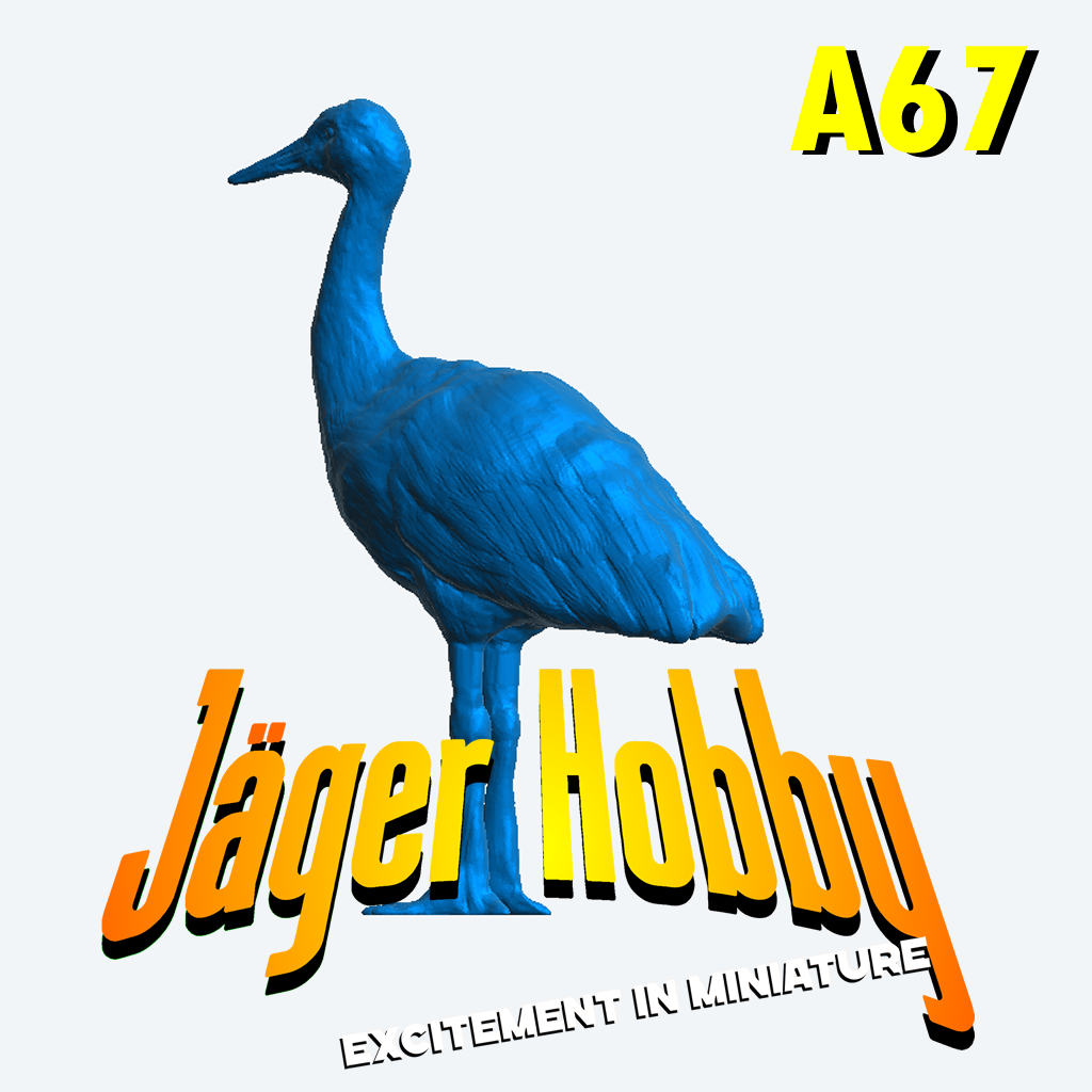 A67 – Crane Standing for Wetland, Zen Garden, and Wildlife Dioramas