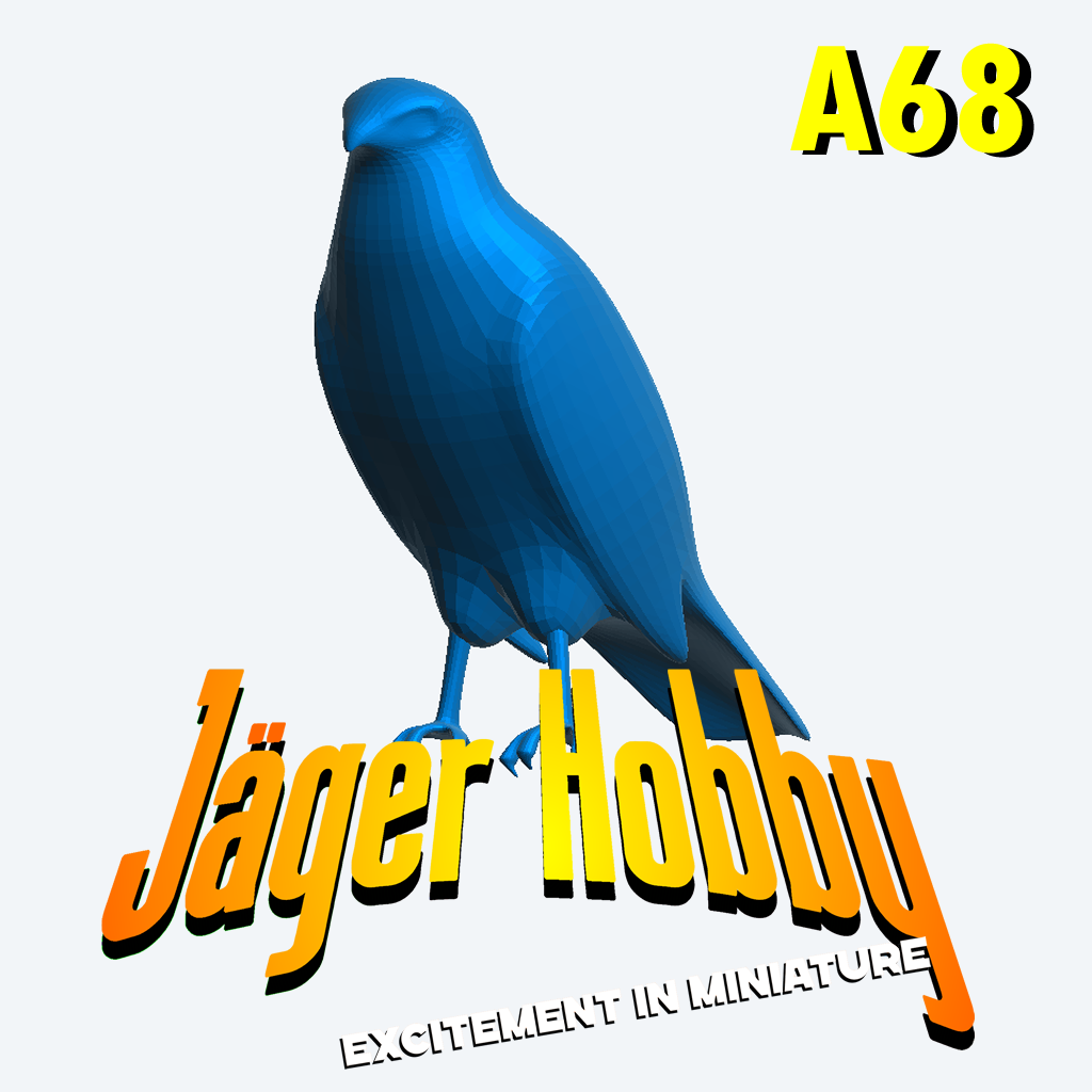 A68 Scale Model Falcon – Perched Bird of Prey for RC Boats, Vehicles, and Dioramas