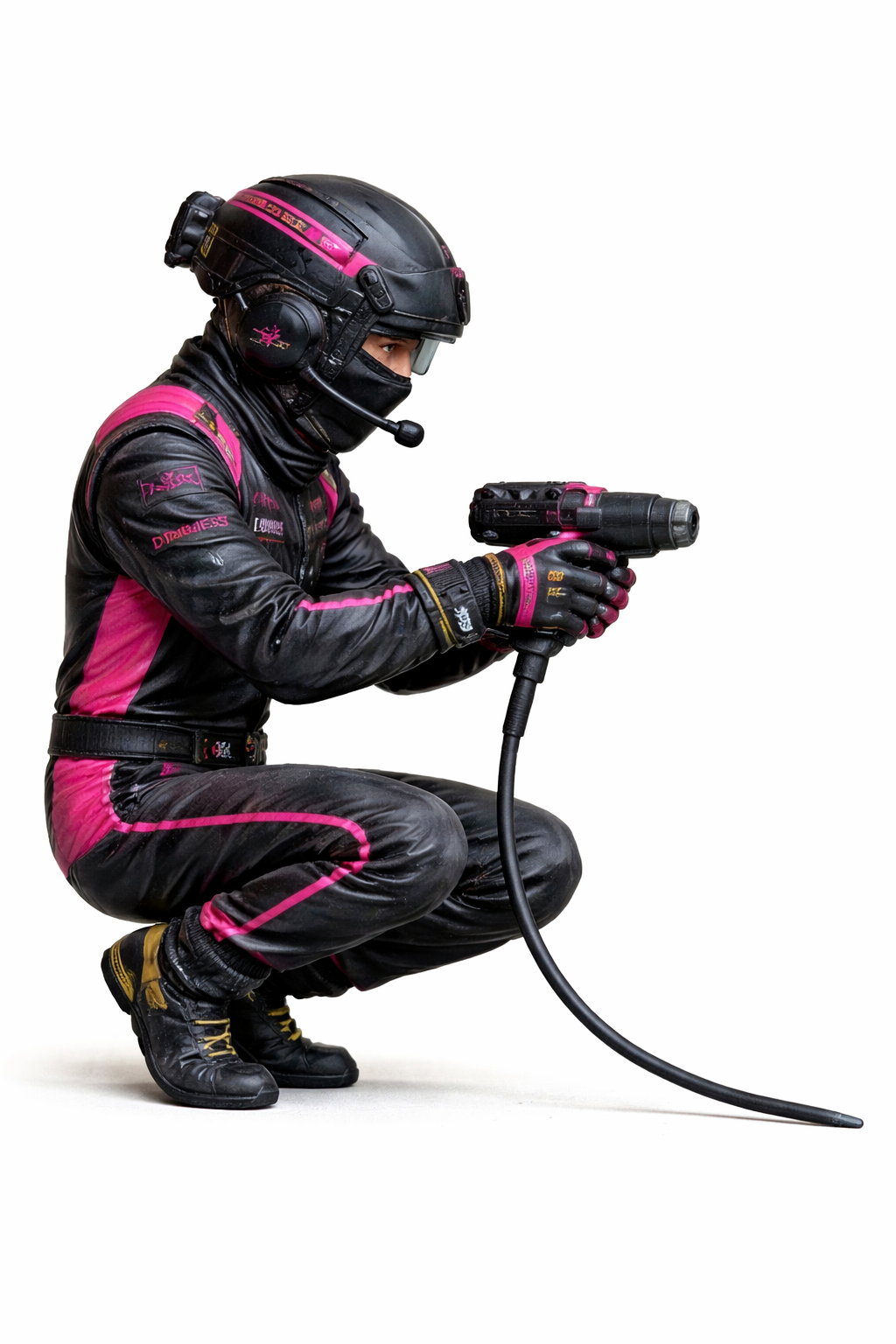 C35 WEC GT Pit Crew – Wheel Gun Technician Kneeling Pose Unpainted