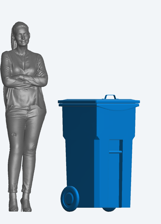 Jager Hobby Diorama Accessories DA1 Scale model Wheelie Bin