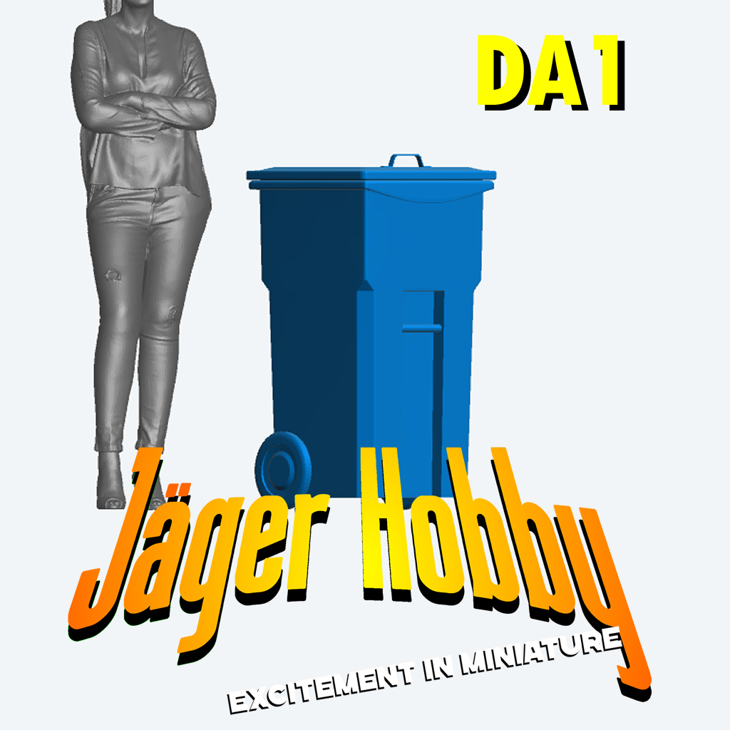 Jager Hobby Diorama Accessories DA1 Scale model Wheelie Bin